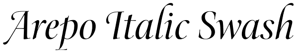 Arepo Italic Swash Font