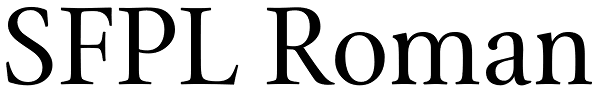 SFPL Roman Font