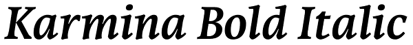 Karmina Bold Italic Font