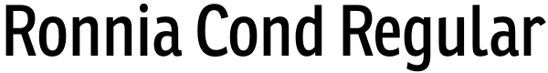 Ronnia Cond Regular Font