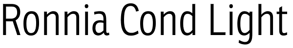 Ronnia Cond Light Font