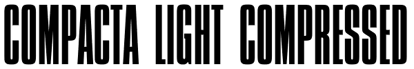 Compacta Light Compressed Font