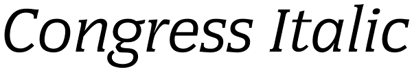 Congress Italic Font