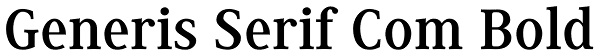 Generis Serif Com Bold Font