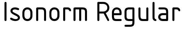 Isonorm Regular Font