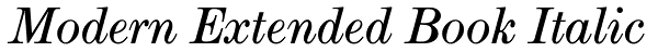 Modern Extended Book Italic Font