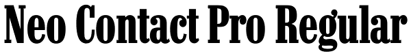 Neo Contact Pro Regular Font