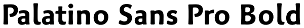 Palatino Sans Pro Bold Font