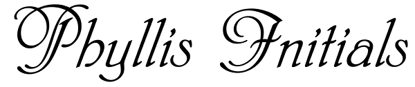 Phyllis Initials Font