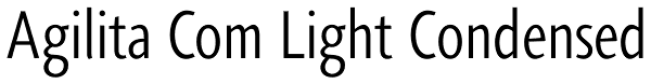 Agilita Com Light Condensed Font