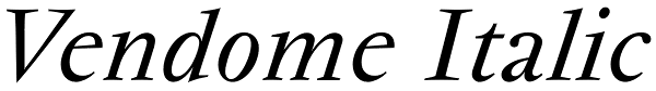 Vendome Italic Font