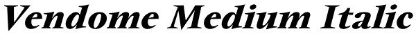 Vendome Medium Italic Font