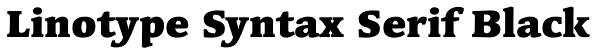 Linotype Syntax Serif Black Font