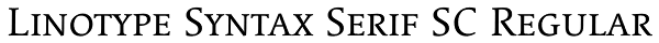 Linotype Syntax Serif SC Regular Font