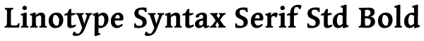 Linotype Syntax Serif Std Bold Font