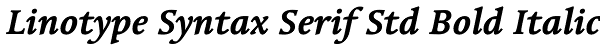 Linotype Syntax Serif Std Bold Italic Font