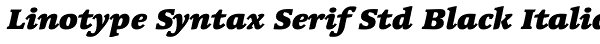 Linotype Syntax Serif Std Black Italic Font