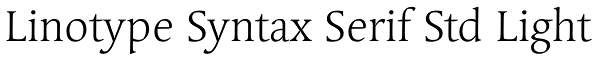 Linotype Syntax Serif Std Light Font