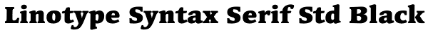 Linotype Syntax Serif Std Black Font