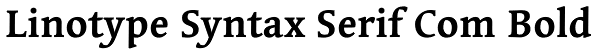 Linotype Syntax Serif Com Bold Font