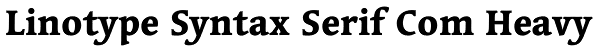 Linotype Syntax Serif Com Heavy Font
