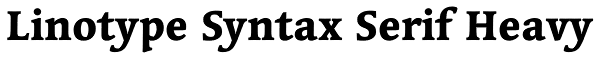 Linotype Syntax Serif Heavy Font