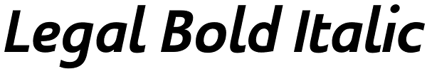 Legal Bold Italic Font