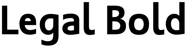 Legal Bold Font