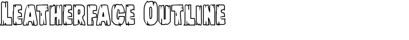 Leatherface Outline Font