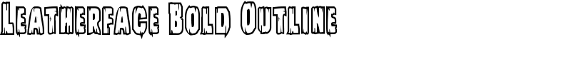 Leatherface Bold Outline Font