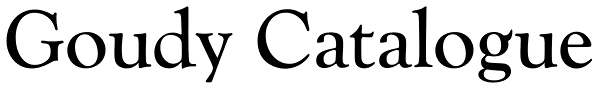 Goudy Catalogue Font