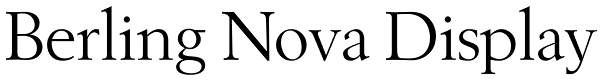 Berling Nova Display Font