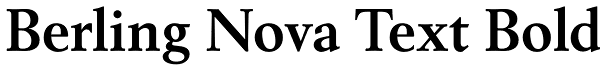 Berling Nova Text Bold Font