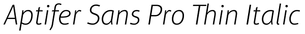 Aptifer Sans Pro Thin Italic Font