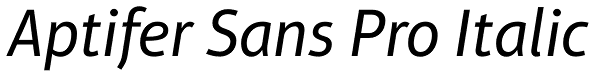 Aptifer Sans Pro Italic Font