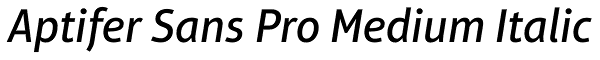 Aptifer Sans Pro Medium Italic Font
