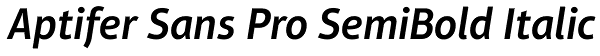 Aptifer Sans Pro SemiBold Italic Font