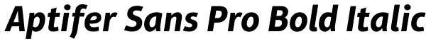 Aptifer Sans Pro Bold Italic Font