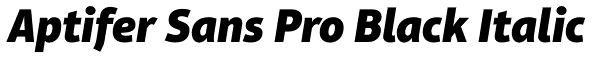 Aptifer Sans Pro Black Italic Font
