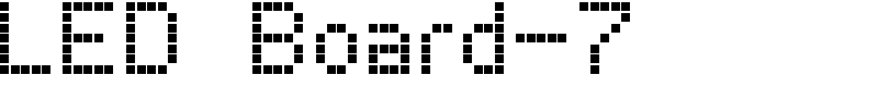 LED Board-7 Font