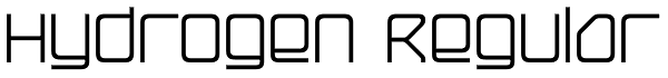 Hydrogen Regular Font