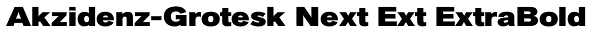 Akzidenz-Grotesk Next Ext ExtraBold Font