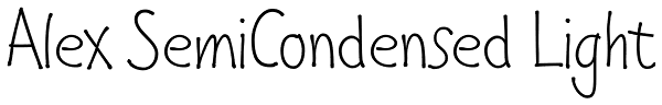 Alex SemiCondensed Light Font