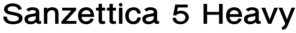 Sanzettica 5 Heavy Font