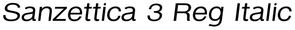 Sanzettica 3 Reg Italic Font