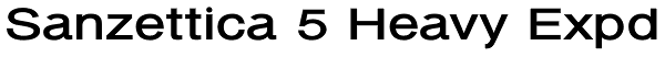 Sanzettica 5 Heavy Expd Font