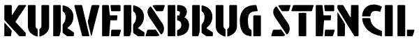 Kurversbrug Stencil Font