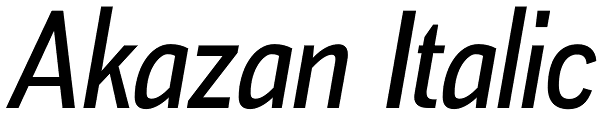 Akazan Italic Font