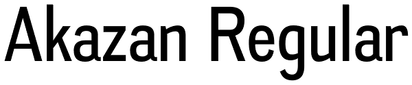 Akazan Regular Font