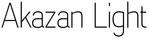 Akazan Light Font